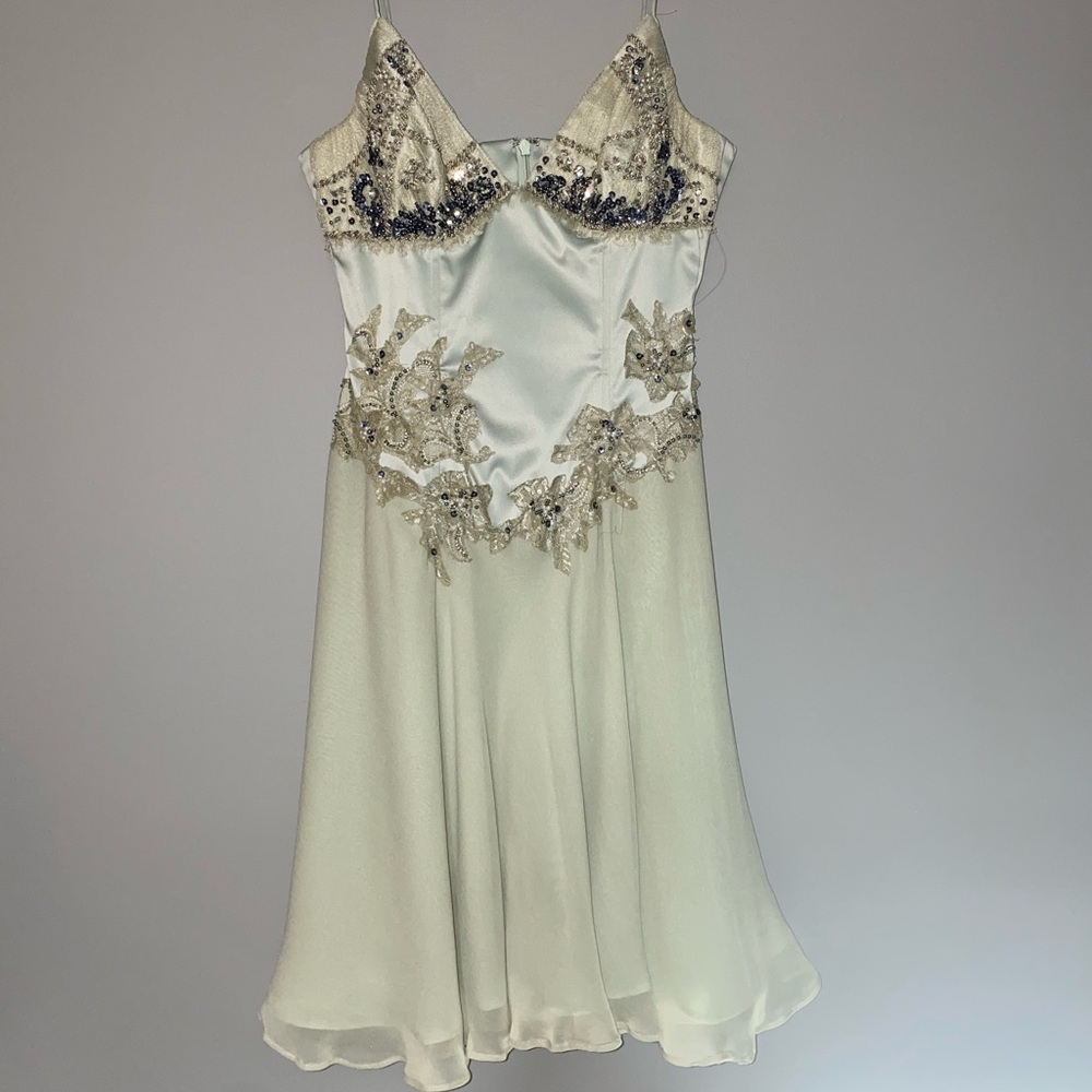 RARE Mandalay Satin & Appliqué Dress